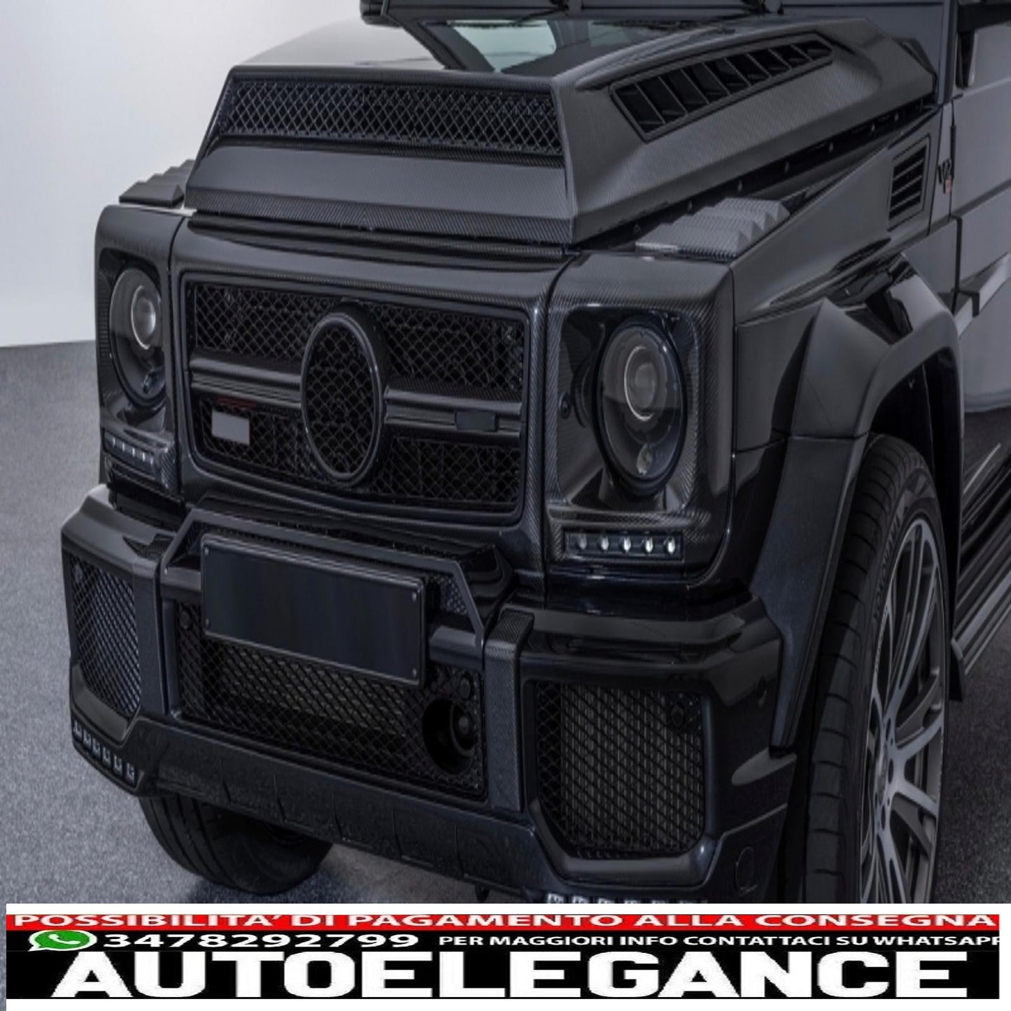 original look bi-xenon headlights suitable for mercedes g-class w463 (2005-2017) black 