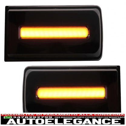 led rear lights light bar suitable for mercedes g class w463 (2008-2017) restyling 2018 dynamic design sequential cornering lights black