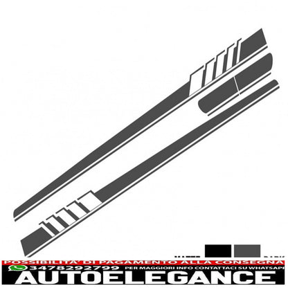 Set of side and top hood roof tailgate decals stickers dark grey suitable for mercedes c205 coupe a205 cabriolet (2014-up) a45 design edition 1