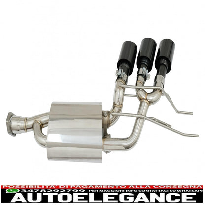 complete exhaust system suitable for mercedes g-class w463 (2009-2018) g500 g55 g63 g65 black triple exhaust pipes with electronic valve