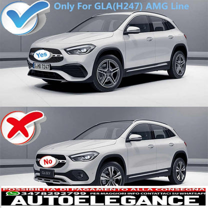Alette aerodinamiche per paraurti posteriore, alette laterali flics, adatte per mercedes gla suv h247 (2020-up) sport line piano nero AUTOELEGANCERICAMBI