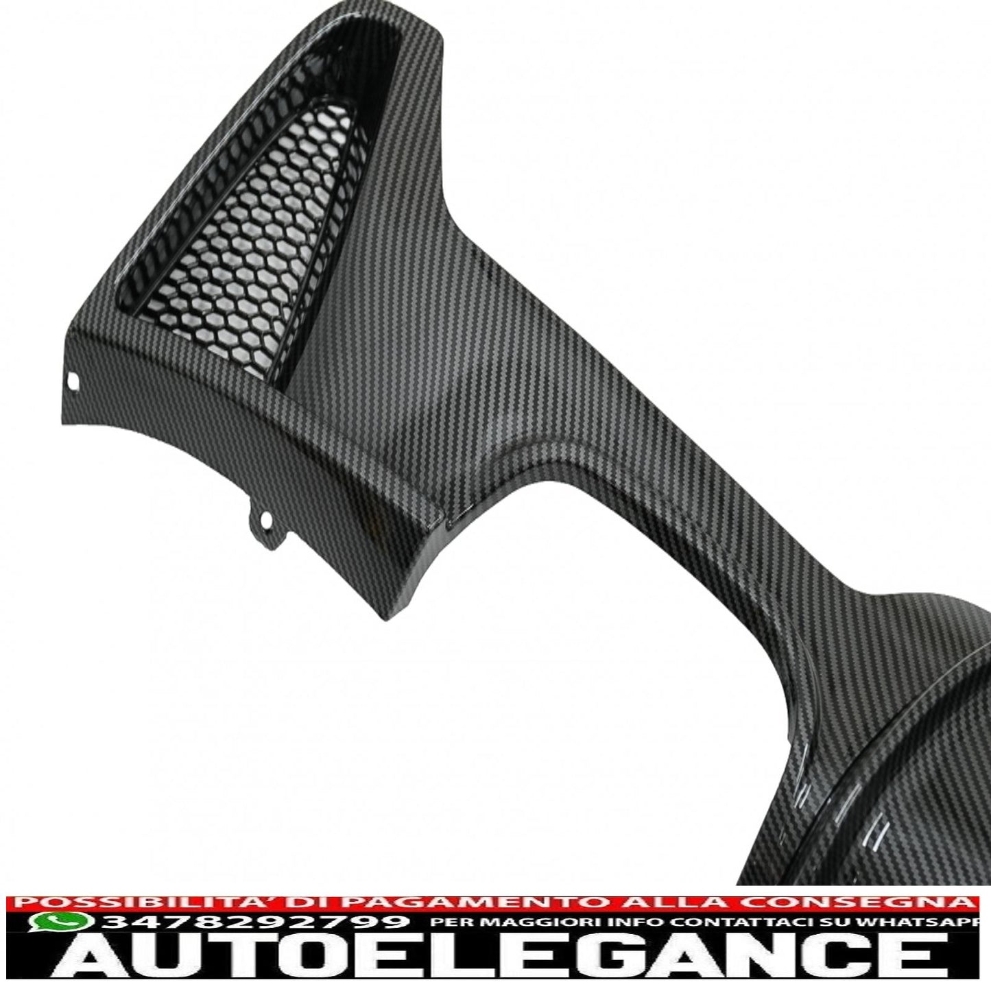 Rear bumper diffuser suitable for bmw 4 series f32 f33 f36 (2013-2019) coupe cabrio m performance design carbon film covering left double outlet