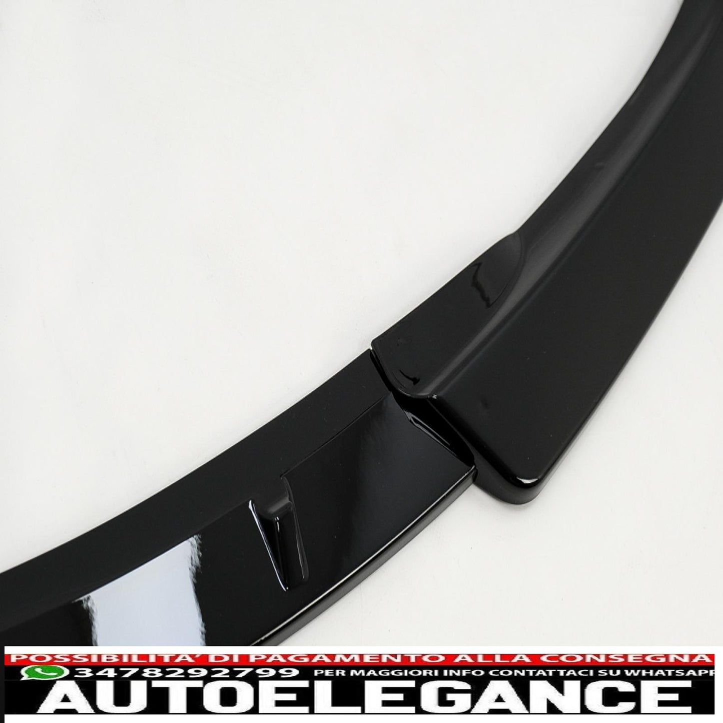 Front bumper additional spoiler suitable for BMW 3 Series E46 Saloon Touring (1998-2004) Standard Piano Black 