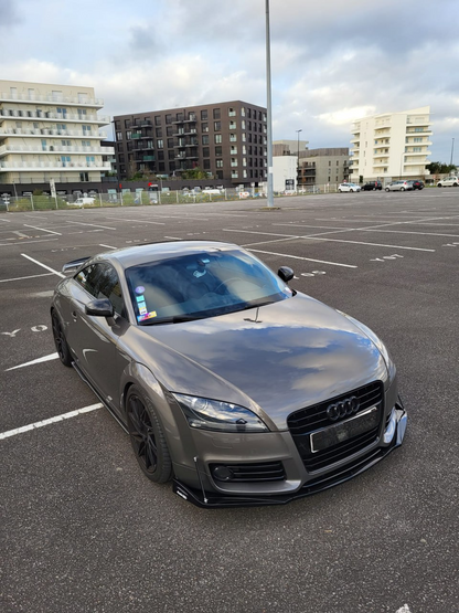 SPLITTER 3 PEZZI ADATTO PER AUDI TT 8J TT FV 2004-2019 LOOK NERO LUCIDO