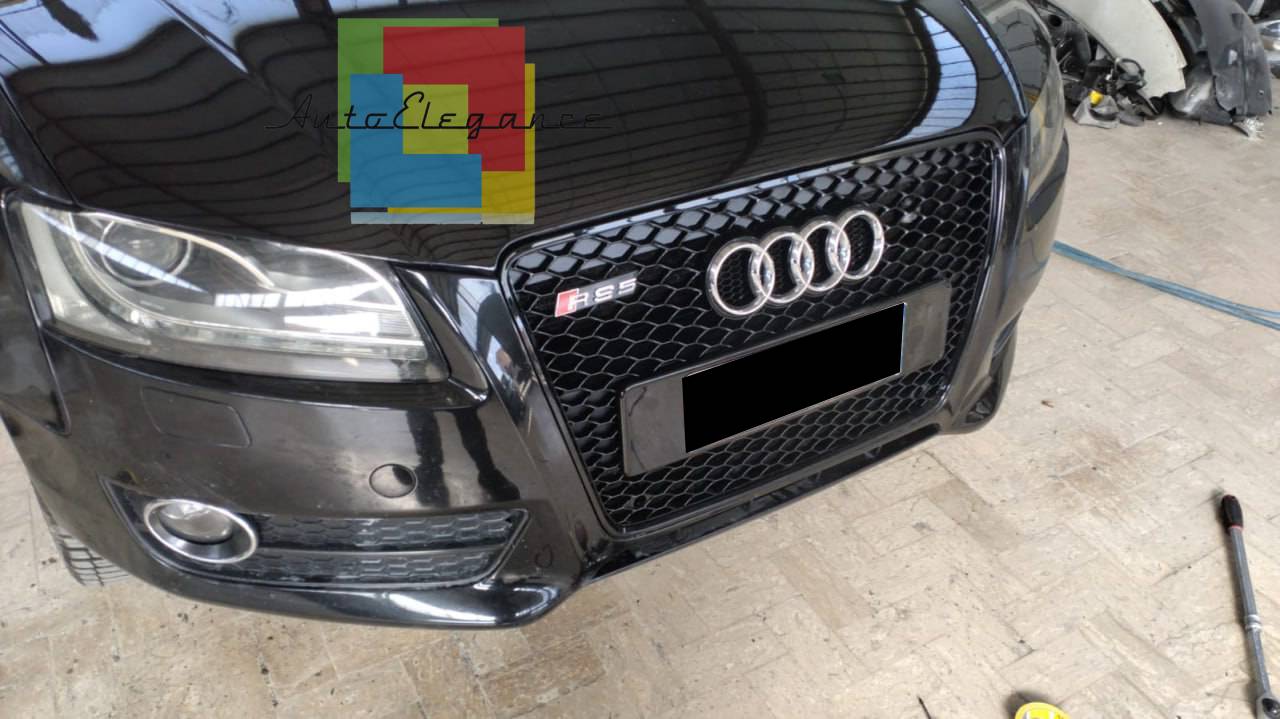 GRIGLIA ADATTA PER AUDI A5 2007-2011 LOOK RS5 NERA DESIGN SPORTIVO