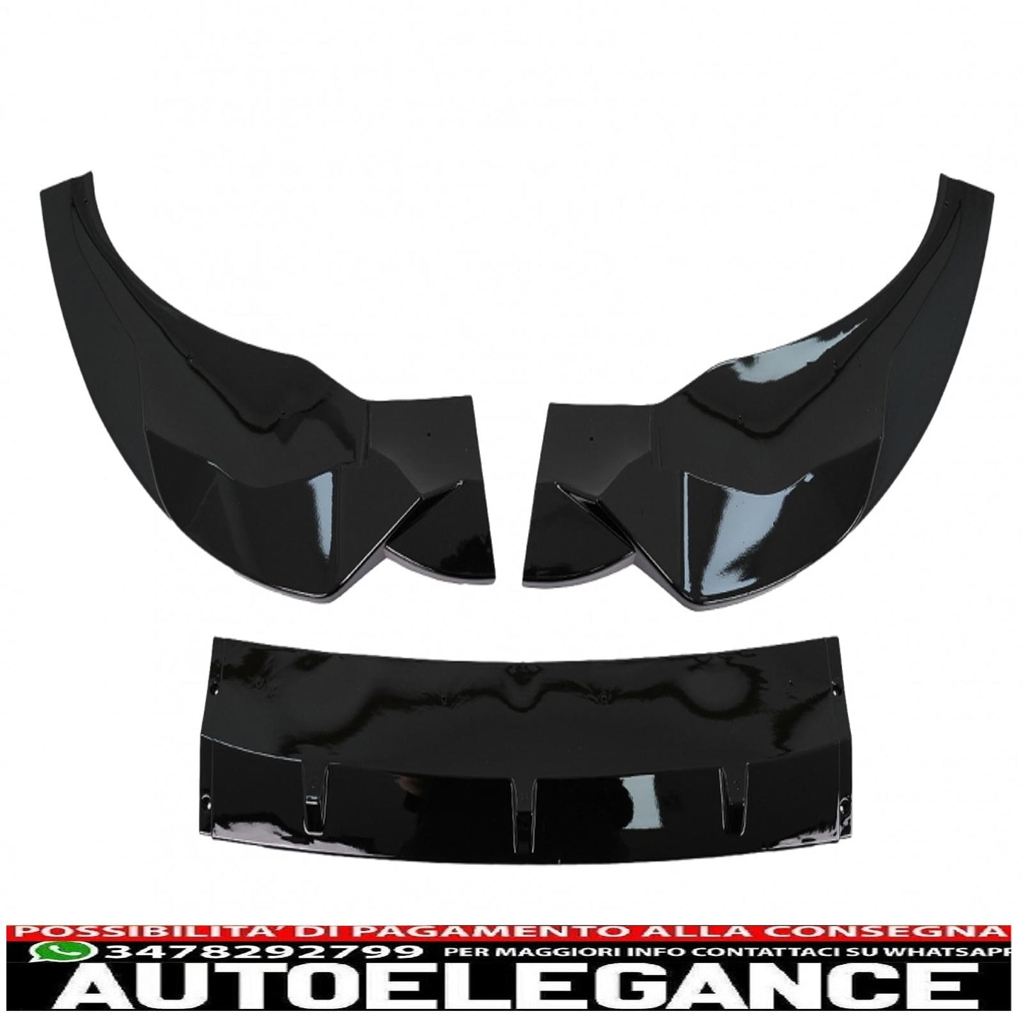 Front Bumper Spoiler Lip Fit For BMW X3 G01 X4 G02 (2018-2020) M Sport Piano Black 