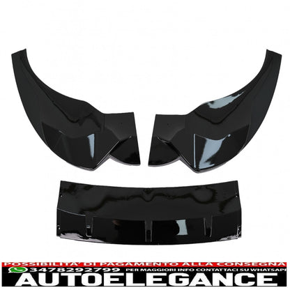 Front Bumper Spoiler Lip Fit For BMW X3 G01 X4 G02 (2018-2020) M Sport Piano Black 