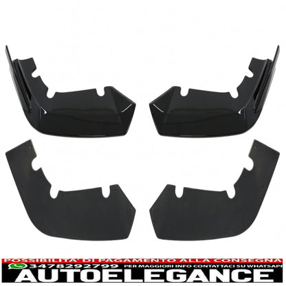 Aerodynamic body kit front bumper lip and rear splitter fit for BMW F95 X5M Competition (2018-up) piano black 
