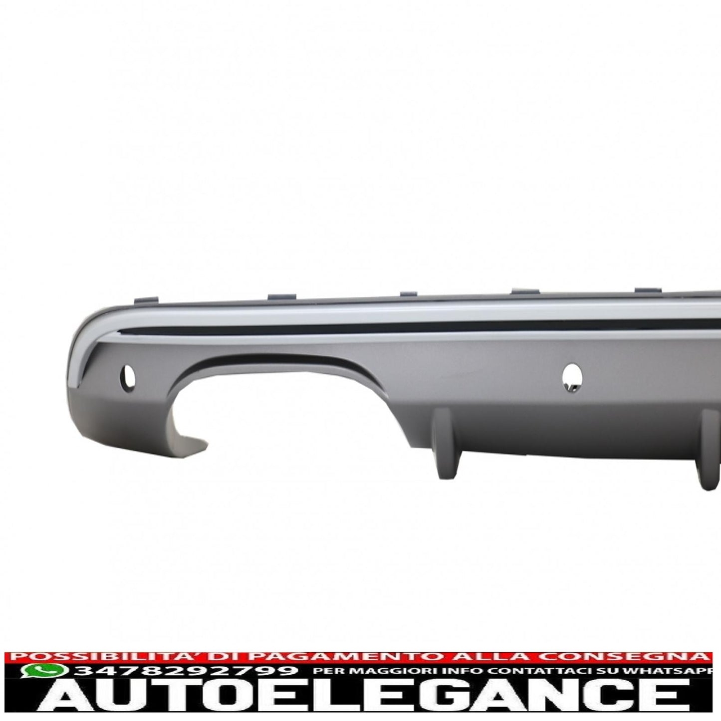diffusore posteriore doppia uscita con terminali di scarico adatti per paraurti audi q5 8r facelift (2009-2016) s-line