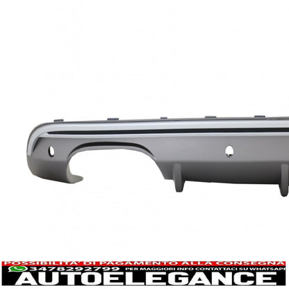 diffusore posteriore doppia uscita con terminali di scarico adatti per paraurti audi q5 8r facelift (2009-2016) s-line