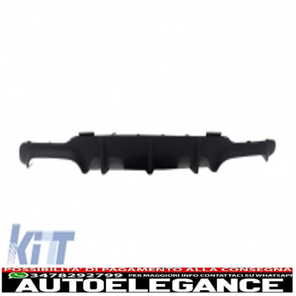 Diffusore d'aria con mantovana per paraurti posteriore con terminali di scarico adatto per mercedes classe c w204 c204 amg sport line (2012-2014) limousine coupé