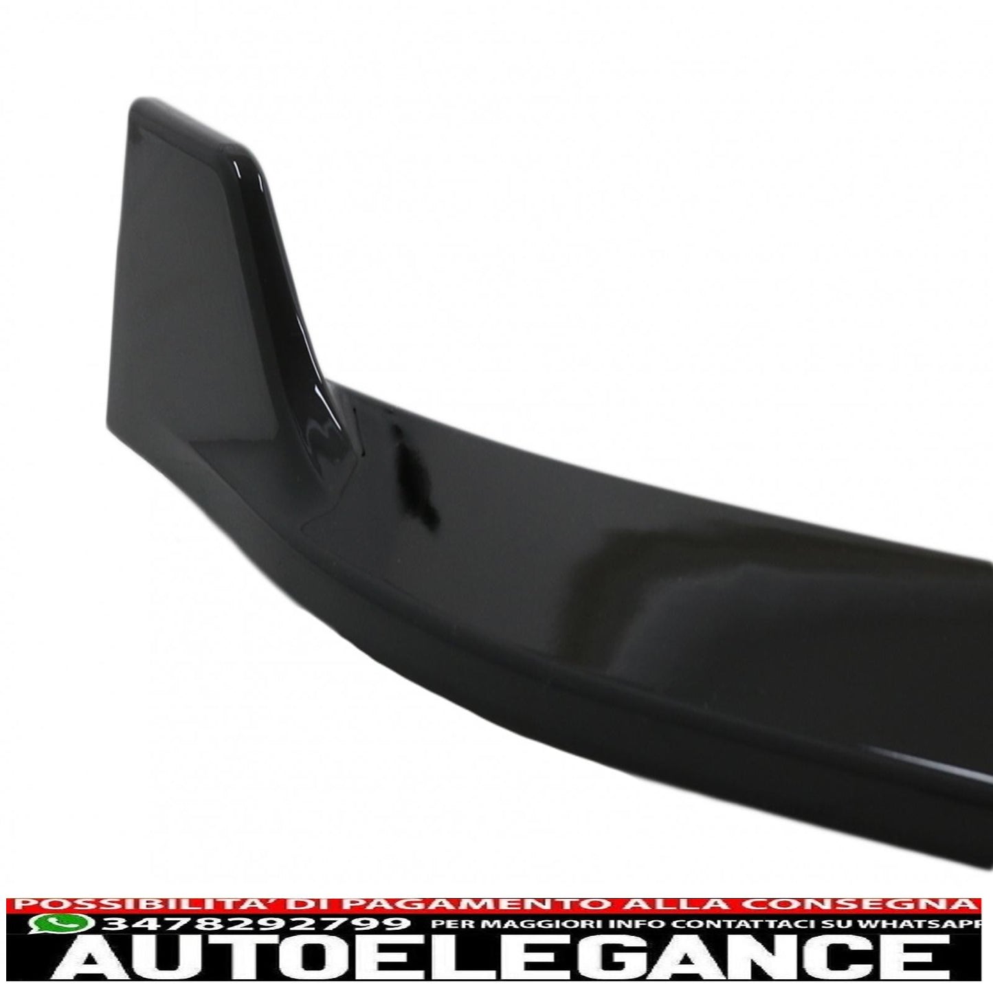 Front Bumper Spoiler Add-on Fit For Tesla Model S (2012-2015) 5 Door Liftback Sedan Piano Black