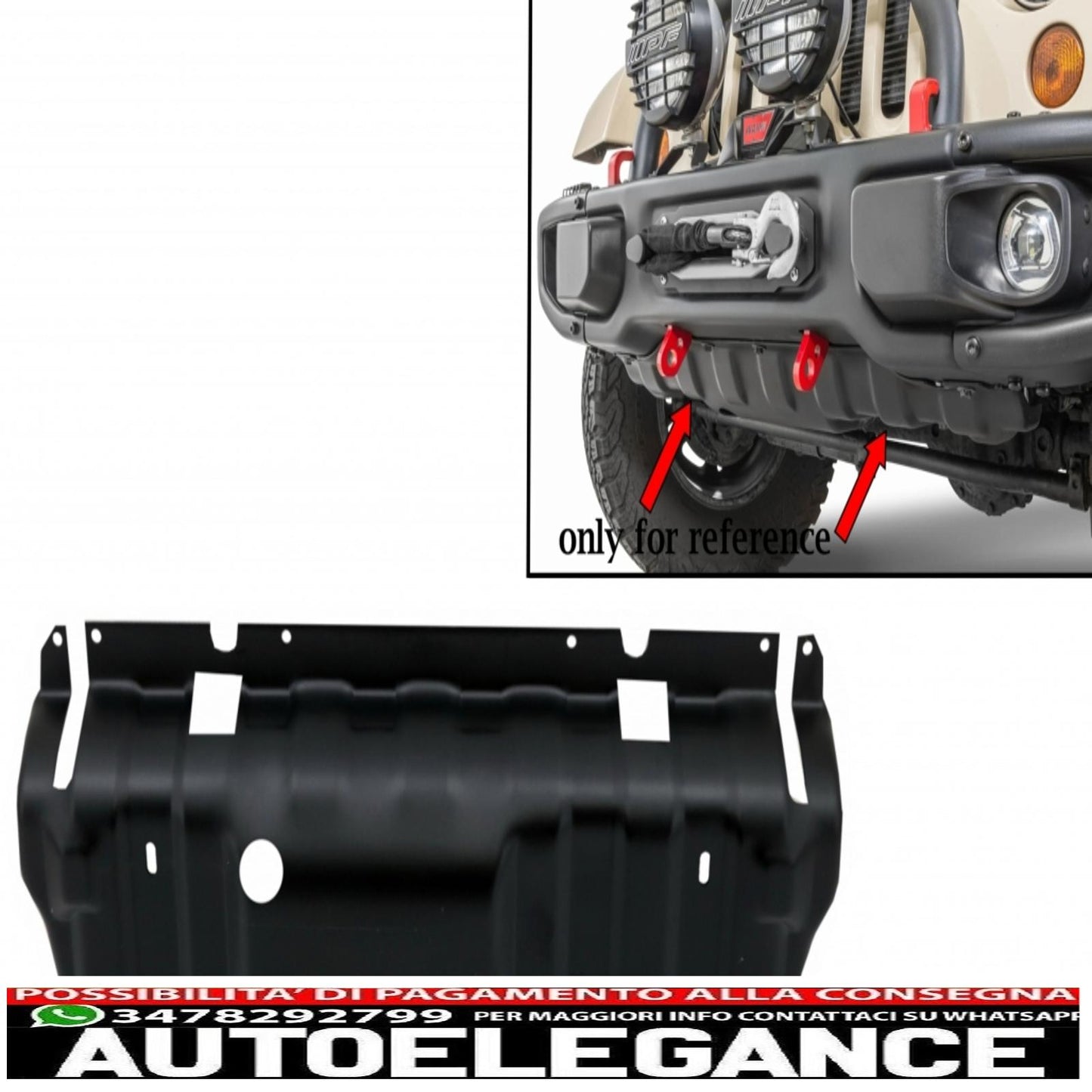 Front Skid Plate Fit For Jeep Wrangler JK (2007-2017) 10th Anniversary Hard Rock Guard Replacement Parts