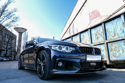 SOTTOMINIGONNE ADATTE PER BMW SERIE 4 F32 F33 F36 LOOK NERO LUCIDO DESIGN MSPORT