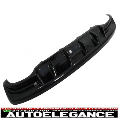Diffusore d'aria mantovana paraurti posteriore adatto per skoda octavia iii 5e berlina station wagon (2013-2019) nero pianoforte