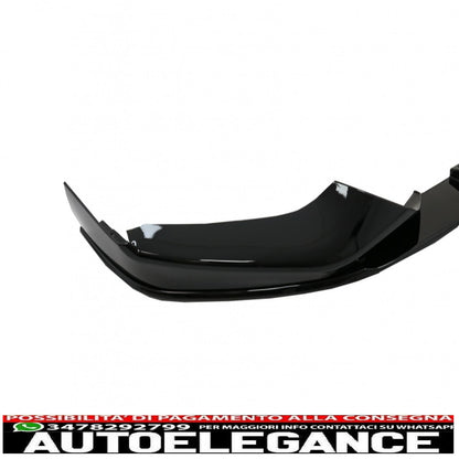 Front Bumper Spoiler Lip Fit For BMW 5 Series G30 Limousine G31 Touring (2017-2019) M Sport Design Piano Black 