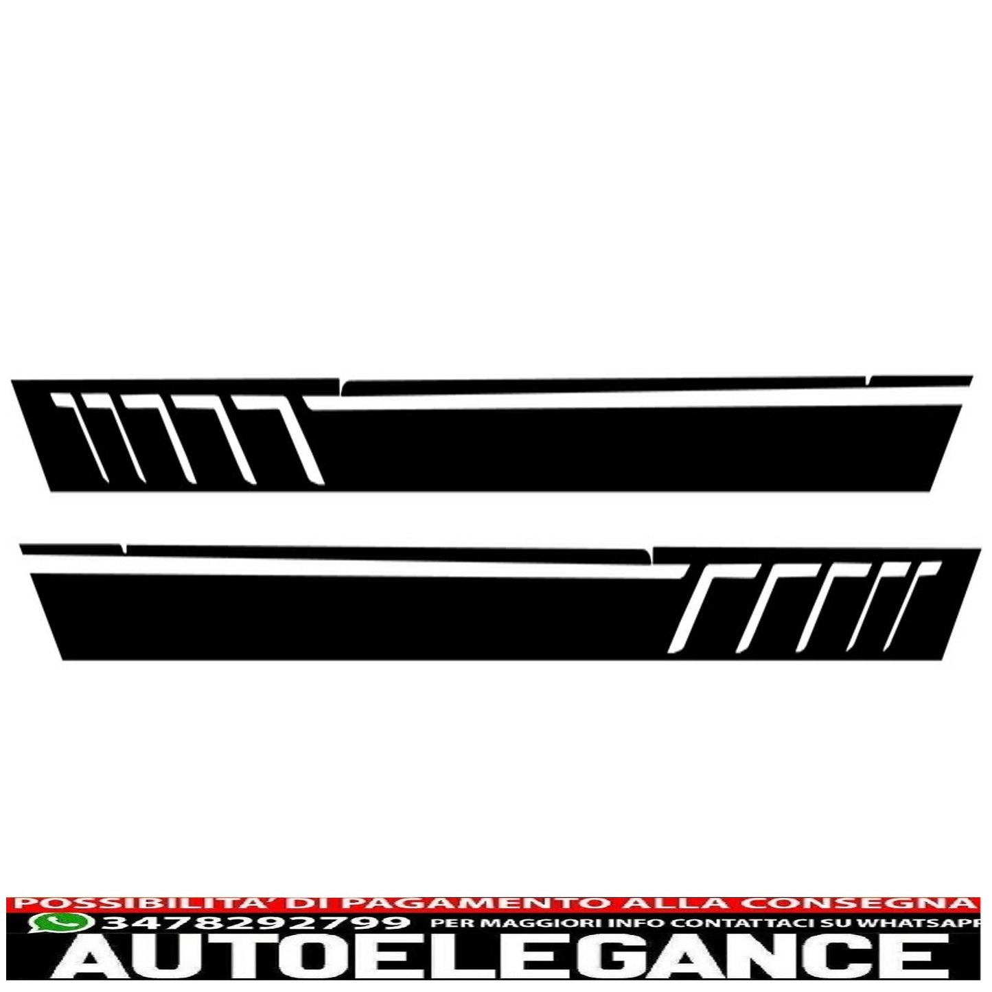 Aggiungi sulle modanature delle porte strisce in carbonio con decalcomanie laterali adesivo in vinile nero opaco adatto per Mercedes Classe G W463 (1989-2018) AUTOELEGANCERICAMBI