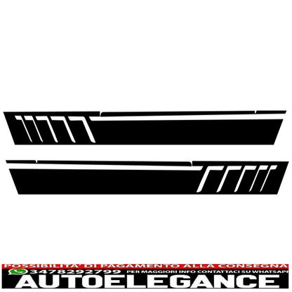 Aggiungi sulle modanature delle porte strisce in carbonio con decalcomanie laterali adesivo in vinile nero opaco adatto per Mercedes Classe G W463 (1989-2018) AUTOELEGANCERICAMBI