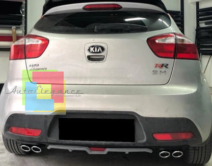SOTTO PARAURTI POSTERIORE KIA RIO III DIFFUSORE QUATTRO TERMINALI ABS .,