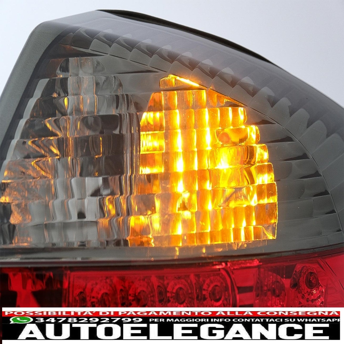led rear lights suitable for audi a4 b6 8e sedan (10.2000-10.2004) smoke red
