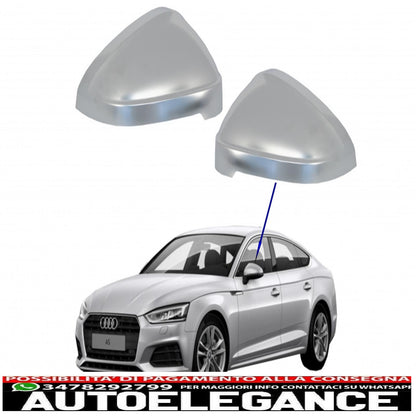 Copri specchietti adatti per audi a5 f5 (2017+) alloggiamento completo placcato in alluminio con assistenza laterale AUTOELEGANCERICAMBI