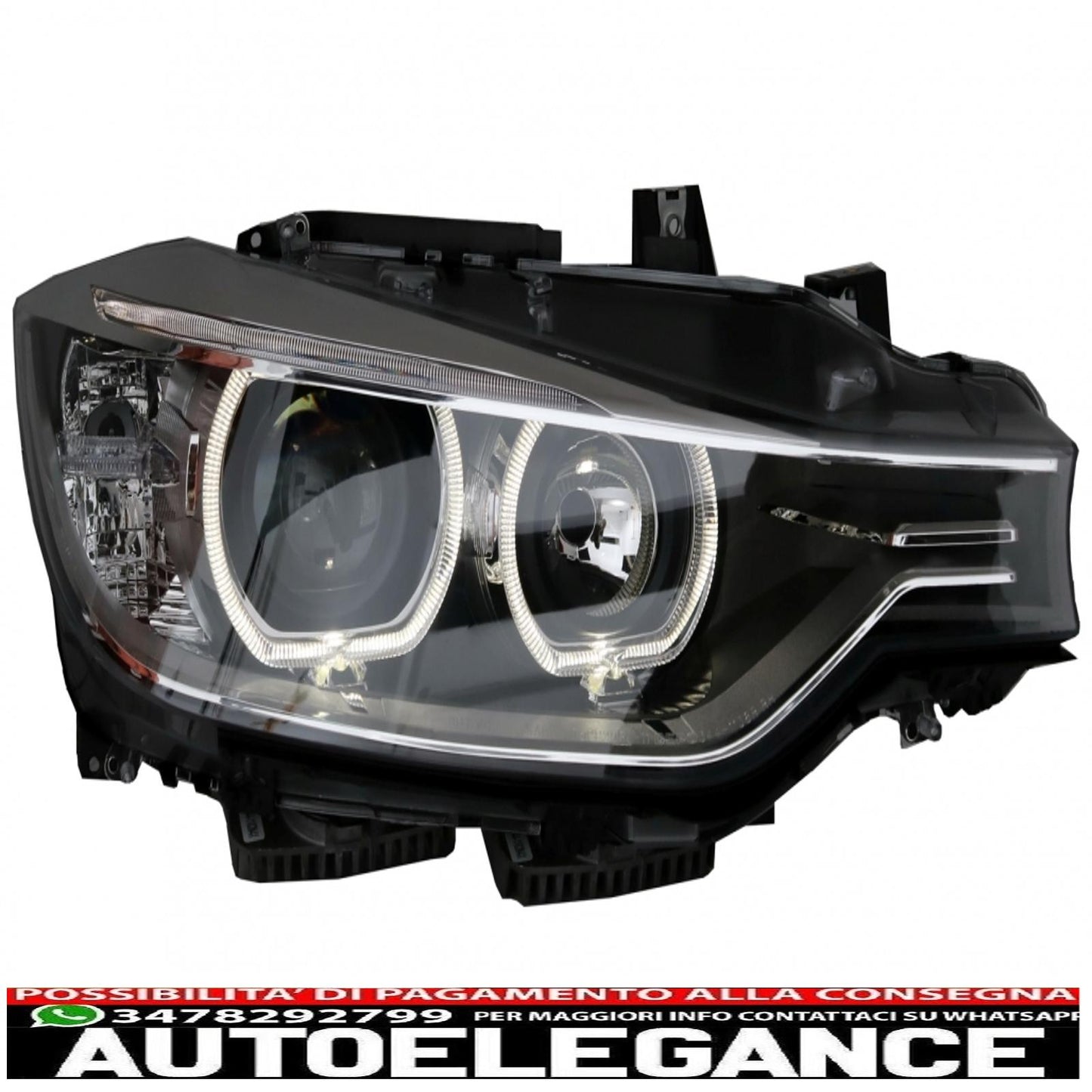 led drl angel eye headlights with projector suitable for bmw 3 series f30 f31 (2011-2015) 