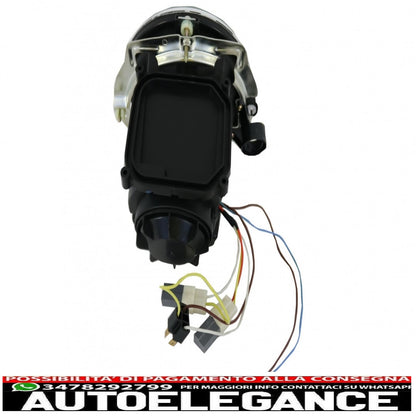 fari anteriori cromati adatti per mercedes classe g w463 (1989-2012) look bi-xeno