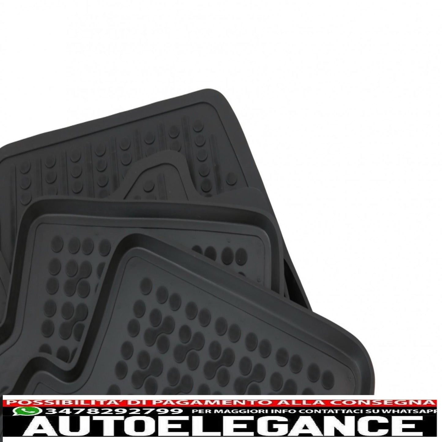 Black rubber car mats suitable for ford fiesta mk7 (2017-up) ecosport ii (2012-) ford puma (2019-)