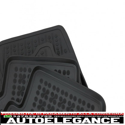Black rubber car mats suitable for ford fiesta mk7 (2017-up) ecosport ii (2012-) ford puma (2019-)
