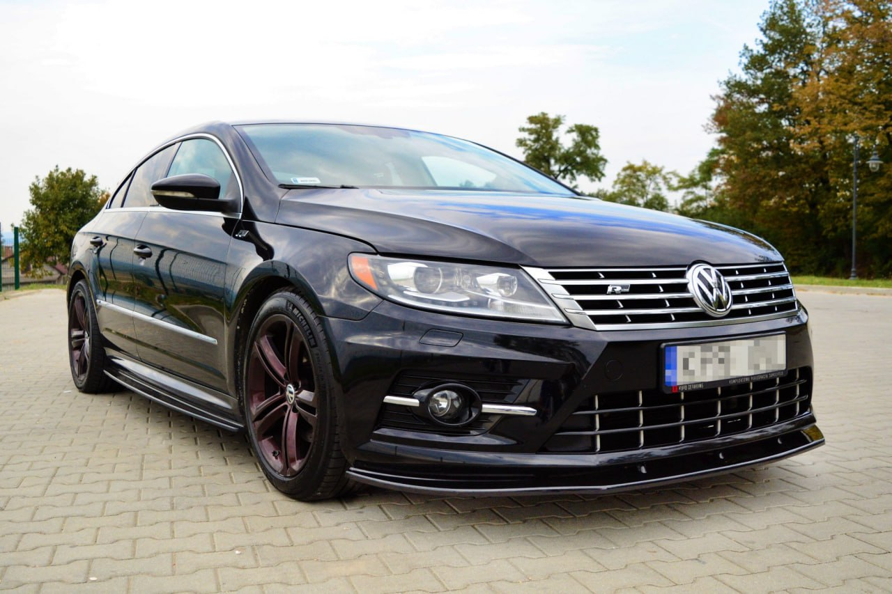 SPLITTER ADATTO PER VW PASSAT CC 2012-2017 RLINE LOOK NERO LUCIDO