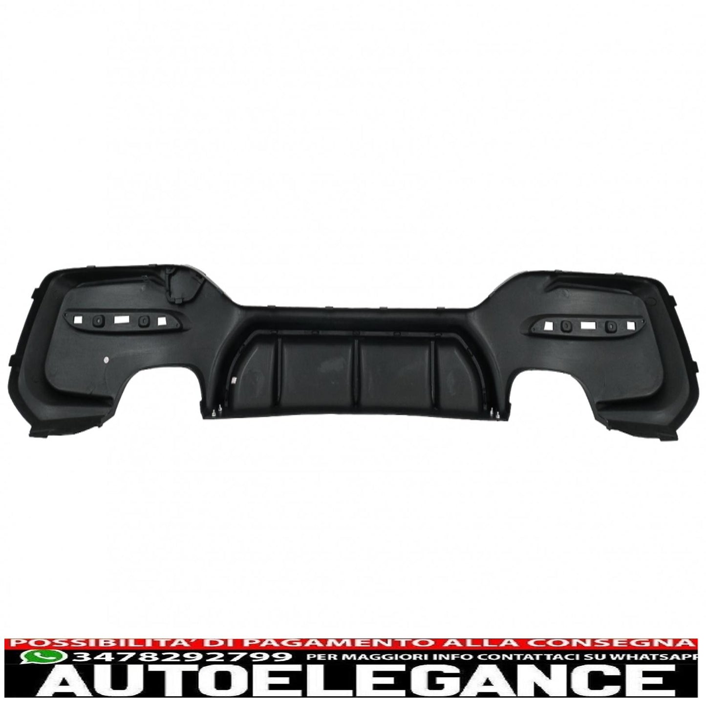 spoiler paraurti posteriore mantovana diffusore doppia doppia uscita adatto per bmw serie 1 f20 f21 lci (2015-2019) nero pianoforte