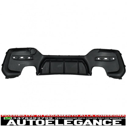 spoiler paraurti posteriore mantovana diffusore doppia doppia uscita adatto per bmw serie 1 f20 f21 lci (2015-2019) nero pianoforte