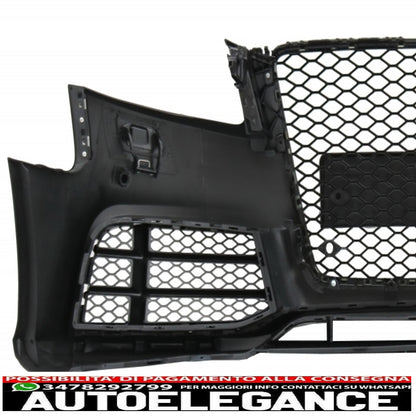 paraurti anteriore adatto per audi a5 8t pre restyling (2007-2011) con paraurti aggiuntivo spoiler labbro design rs5 vero carbonio