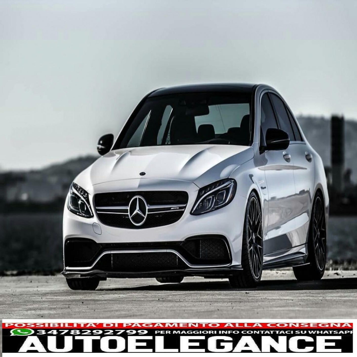 griglia anteriore adatta per mercedes classe c w205 s205 c205 a205 (2014-2018) c63 design argento