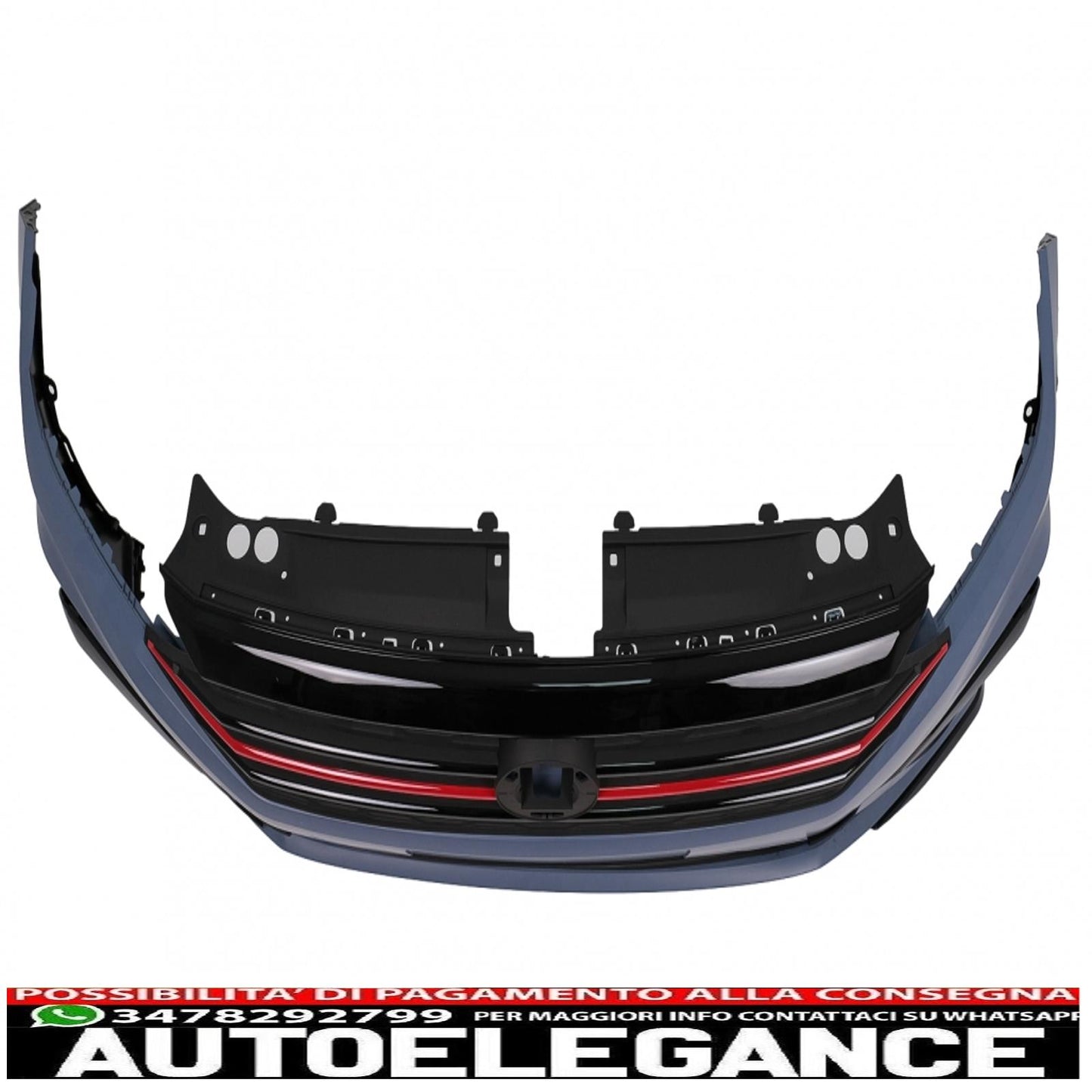 front bumper with center grille suitable for vw jetta mk7 (2019-2021) gli design