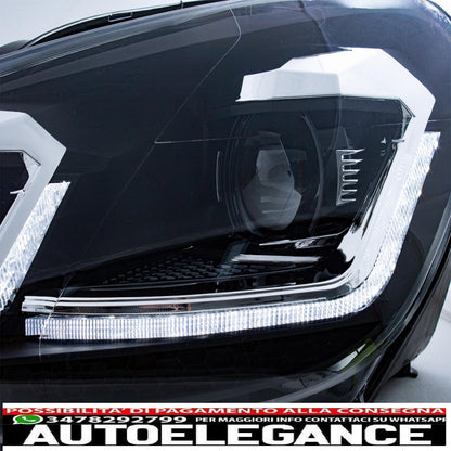 led headlights suitable for vw golf 6 vi (2008-2013) with restyling g7.5 silver look dynamic and sliding sequential cornering lights
