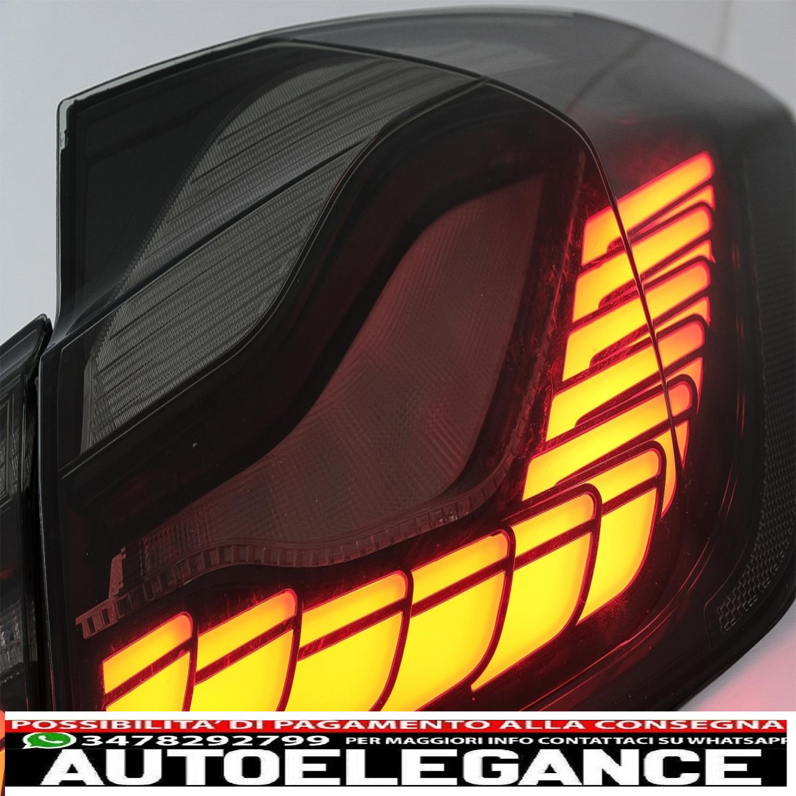 conversione dei fanali posteriori oled al design m4 adatti per bmw serie 3 f30 pre lci e lci (2011-2019) f35 f80 fumo rosso con luci di svolta sequenziali dinamiche AUTOELEGANCERICAMBI