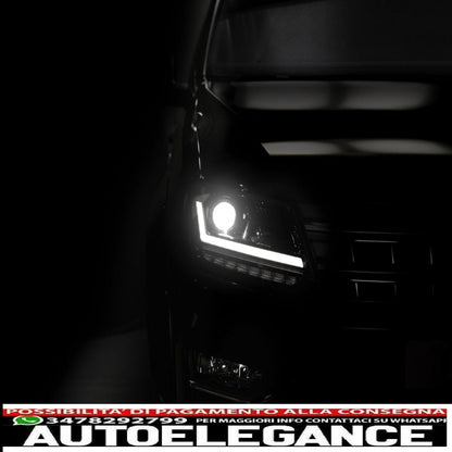 osram ledriving full led headlights suitable for vw amarok (2010-up) black dynamic sequential direction indicators 
