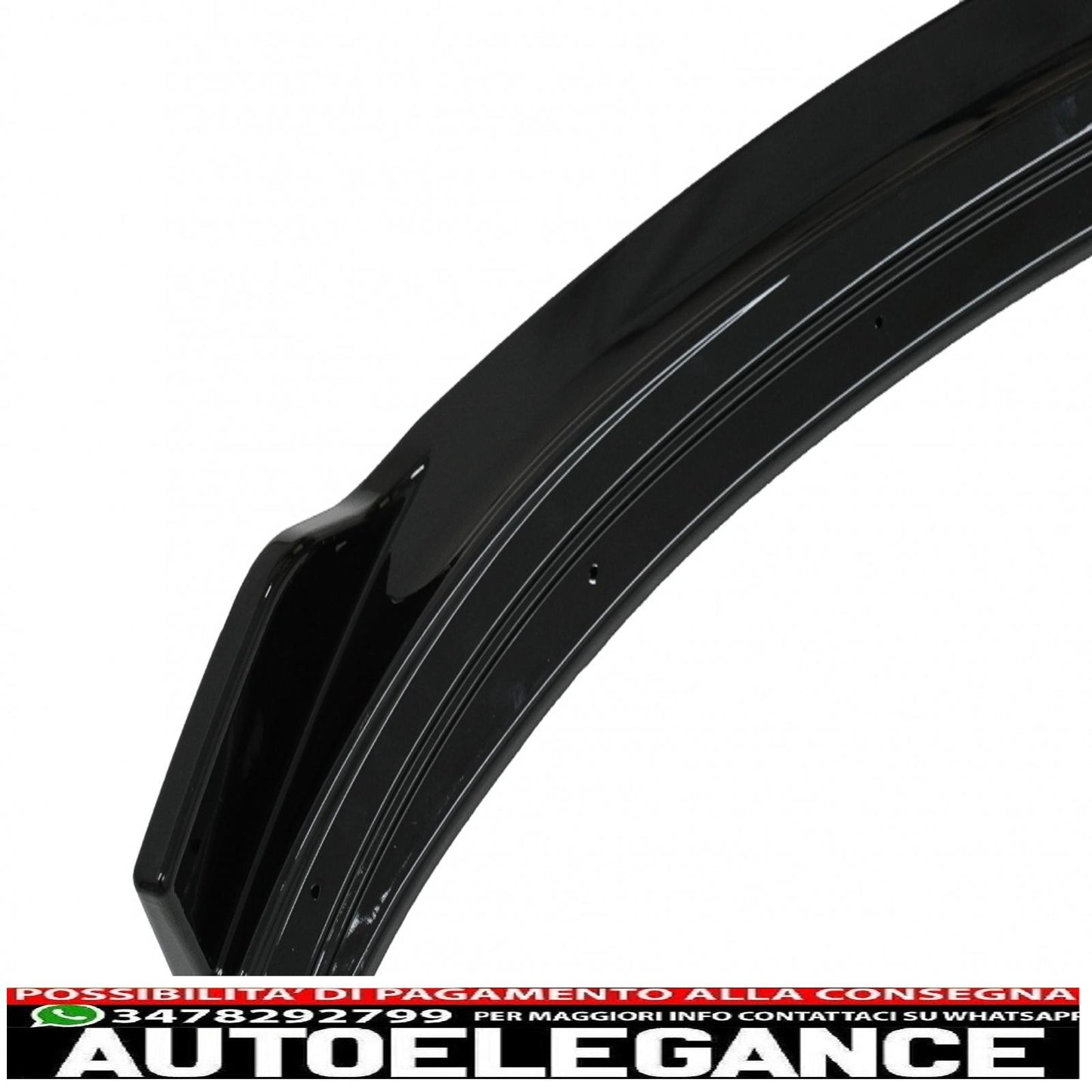 Front Bumper Lip Extension Spoiler Fit For VW Polo Aw Mk6 (2018-up) Gloss Black &amp; Red