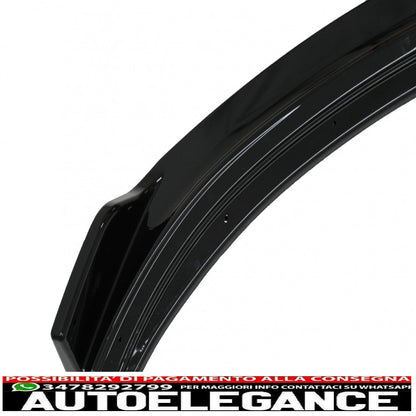Front Bumper Lip Extension Spoiler Fit For VW Polo Aw Mk6 (2018-up) Gloss Black &amp; Red