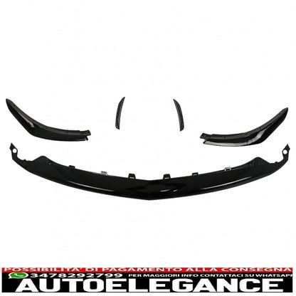 Paraurti anteriore estensione labbro splitter alette aerodinamiche adatto per mercedes gla h247 sport line (2020-up) pianoforte nero