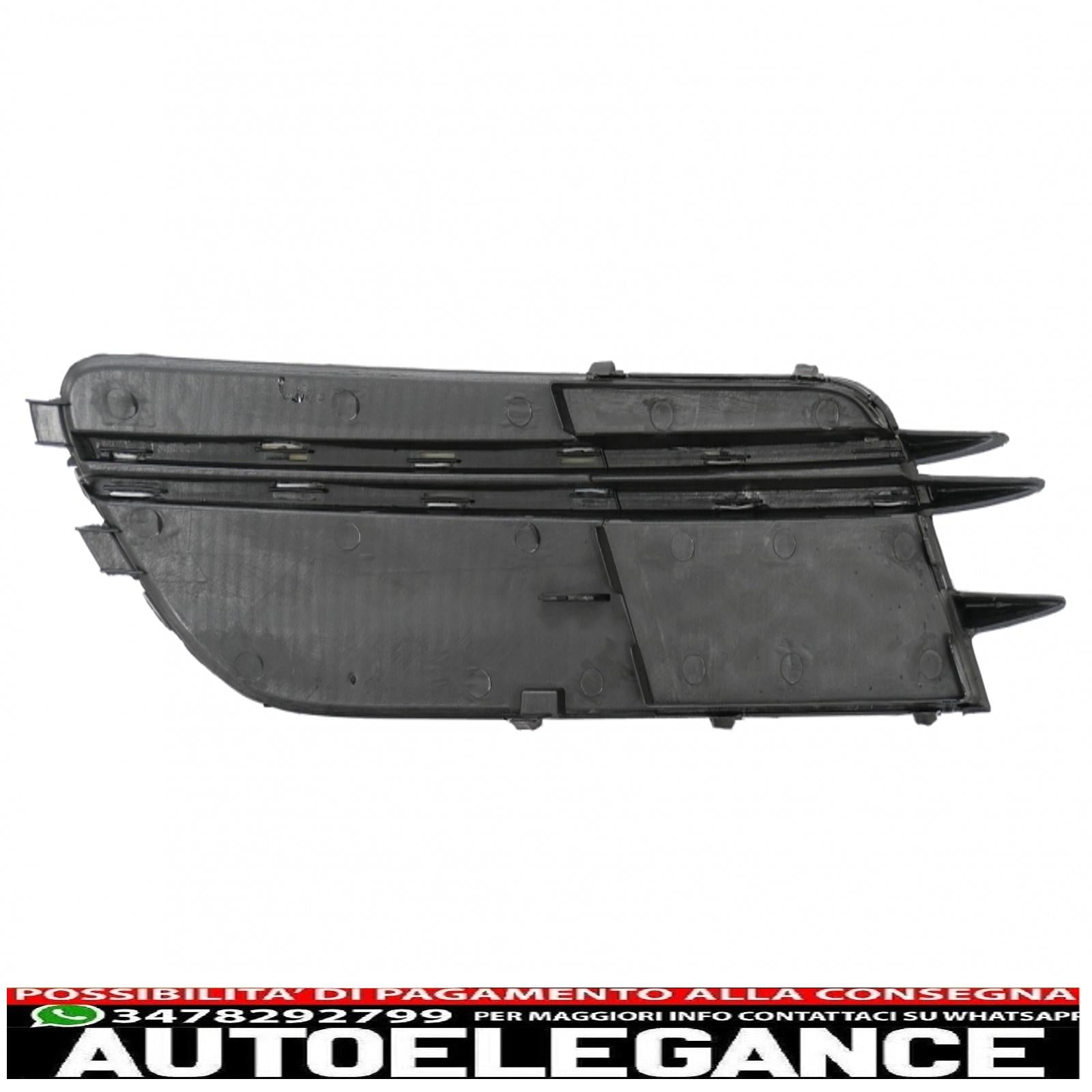 Copri griglie laterali paraurti adatte per audi a6 c7 4g (2012-2015) rs design nere con inserti in alluminio spazzolato AUTOELEGANCERICAMBI