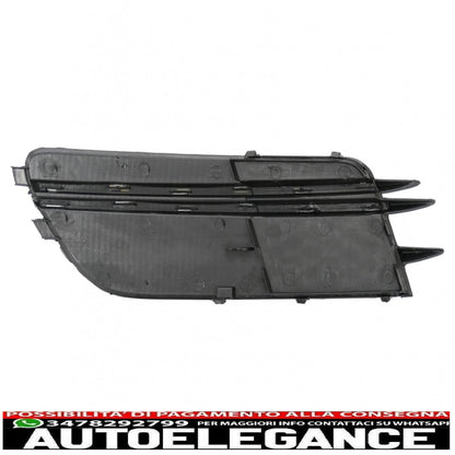 Copri griglie laterali paraurti adatte per audi a6 c7 4g (2012-2015) rs design nere con inserti in alluminio spazzolato AUTOELEGANCERICAMBI