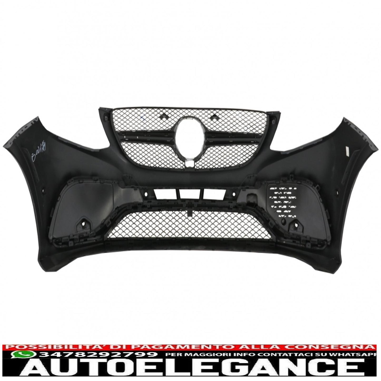 complete body kit suitable for mercedes gle w166 suv (2015-2018) black chrome