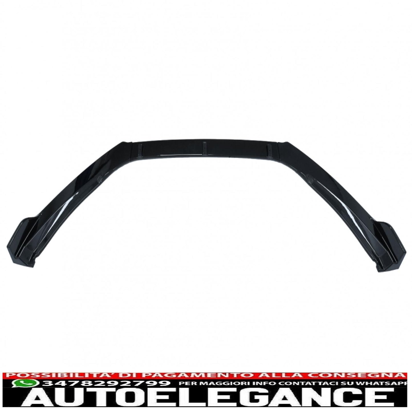 Front Bumper Additional Spoiler Lip Extension Suitable for Skoda Octavia III 5e Saloon Estate (2013-2016) Piano Black 
