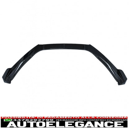 Front Bumper Additional Spoiler Lip Extension Suitable for Skoda Octavia III 5e Saloon Estate (2013-2016) Piano Black 