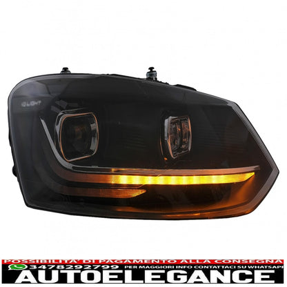 fari a led adatti per vw polo mk5 6r 6c (2010-2017) luce di svolta sequenziale dinamica