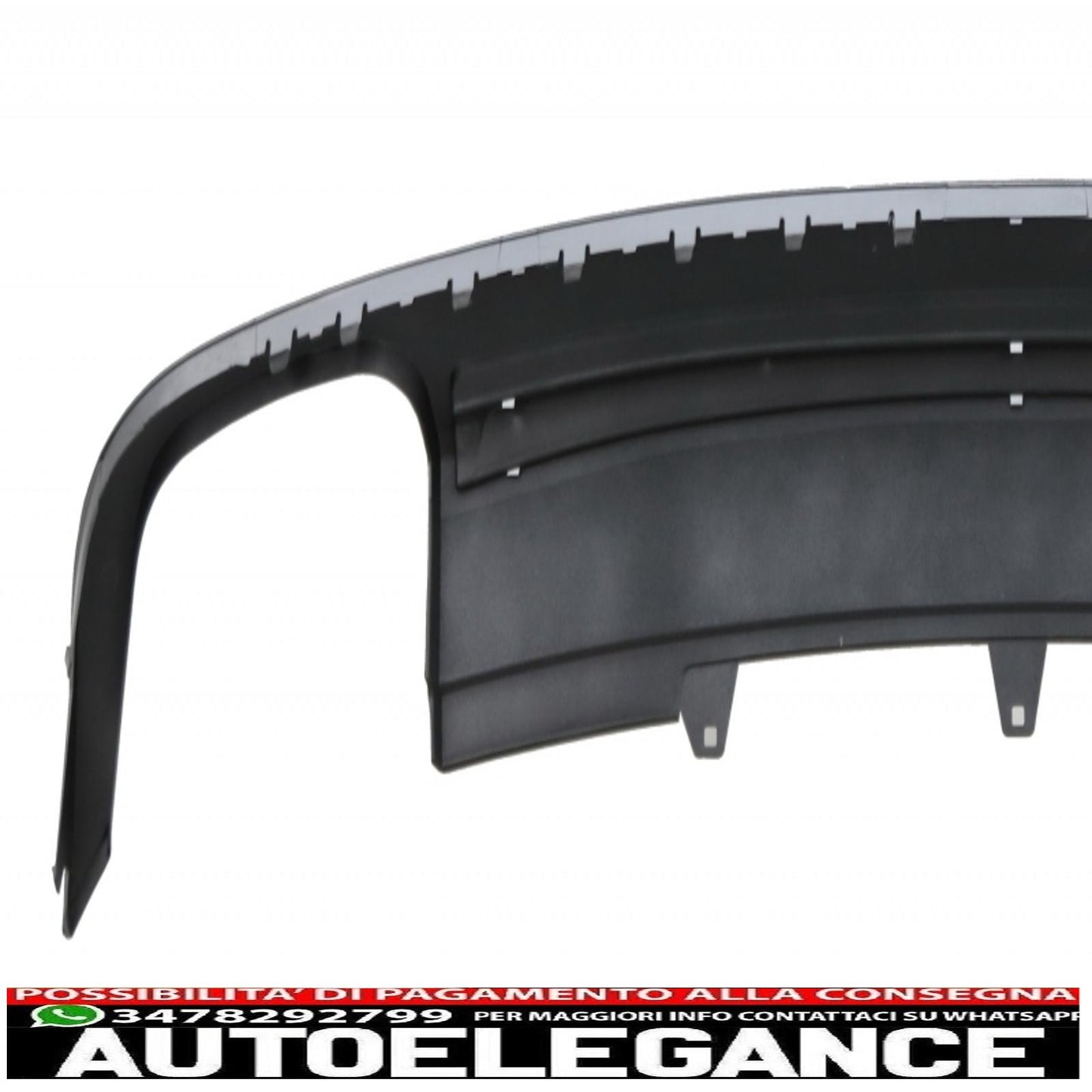 Diffusore mantovana paraurti posteriore adatto per audi a5 8t 4d sportback s-line non restyling (2007-2011) con terminali di scarico