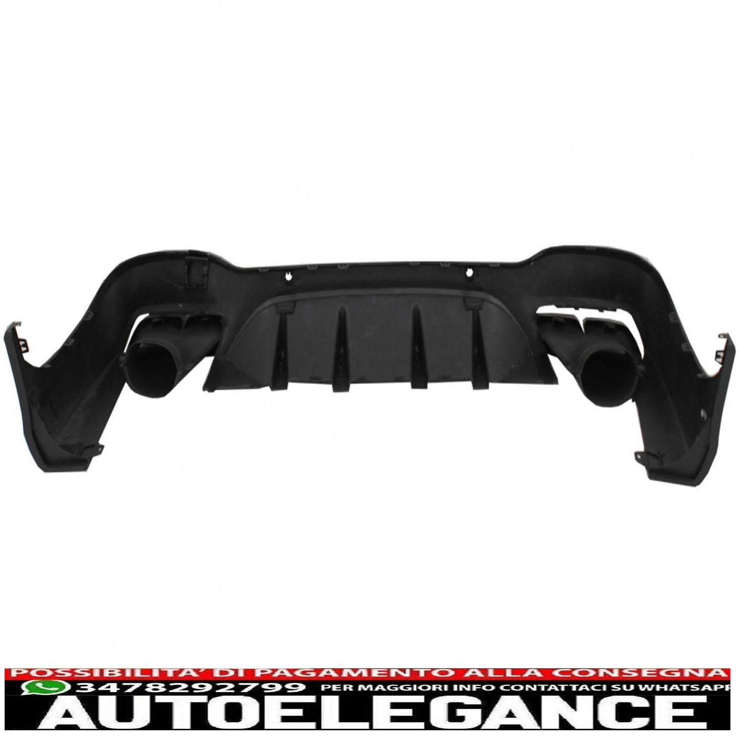 diffusore posteriore adatto per mercedes glc x253 suv (2015-07.2019) glc63 terminali di scarico