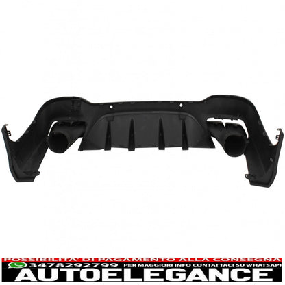 diffusore posteriore adatto per mercedes glc x253 suv (2015-07.2019) glc63 terminali di scarico